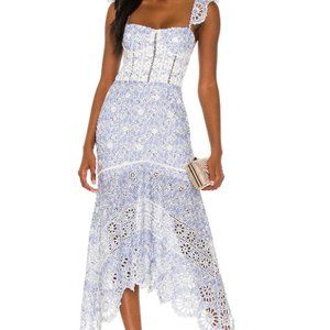 Karina Grimaldi Irma Eyelet Mini Dress S